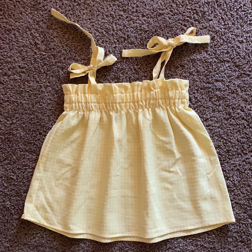 🌼Divided (H&M) Cute Flowy Yellow Tie-Strap Cami🌼